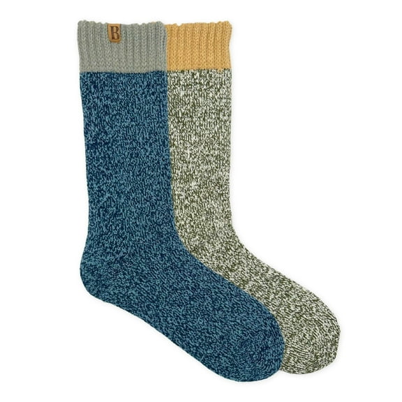 Brookstone Men's Heat-Retaining Boot Socks, 2-Pack, Sizes 6.5-12