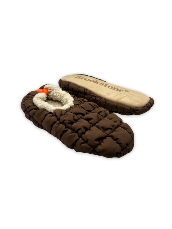 Men's Quilted Puffer Slipper Socks, 1-Pack, Sizes M/L-L/XL