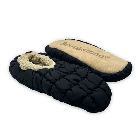 Brookstone Men's Quilted Puffer Slipper Socks, 1-Pack, Sizes M/L-L/XL