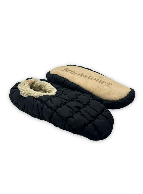 Men's Quilted Puffer Slipper Socks, 1-Pack, Sizes M/L-L/XL