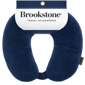 Brookstone Microbead Travel Neck Pillow - Lightweight U-Shaped Travel Pillow for Neck Support