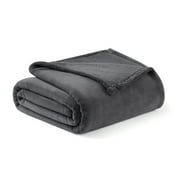 Brookstone Nap Plush Throw 60x70, Solid, Silver, Adult