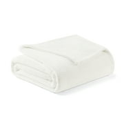 Brookstone Nap Plush Throw 60x70, Solid, White, Adult