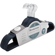 Brookstone Non-Slip Hangers, Slim Yet Heavy-Duty, Swivel 360  Hook, 10 Pack, Black
