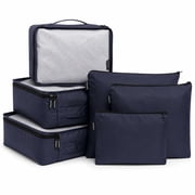 Brookstone Packing Cubes for Travel Multi-Functional Luggage Organizers for Suitcase 6 Piece