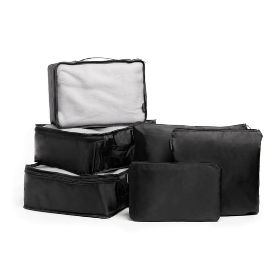 Brookstone Packing Cubes for Travel - 6 Piece Multi-Functional Luggage Organizers for Suitcase
