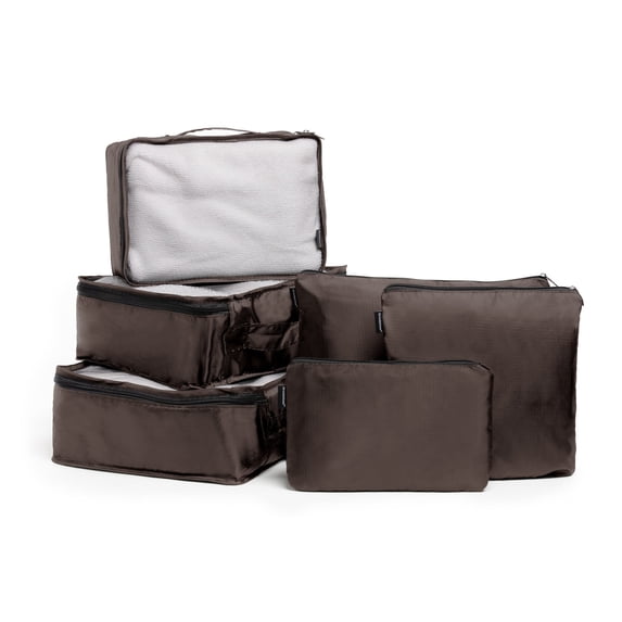 Brookstone Packing Cubes for Travel Multi-Functional Luggage Organizers for Suitcase 6 Piece