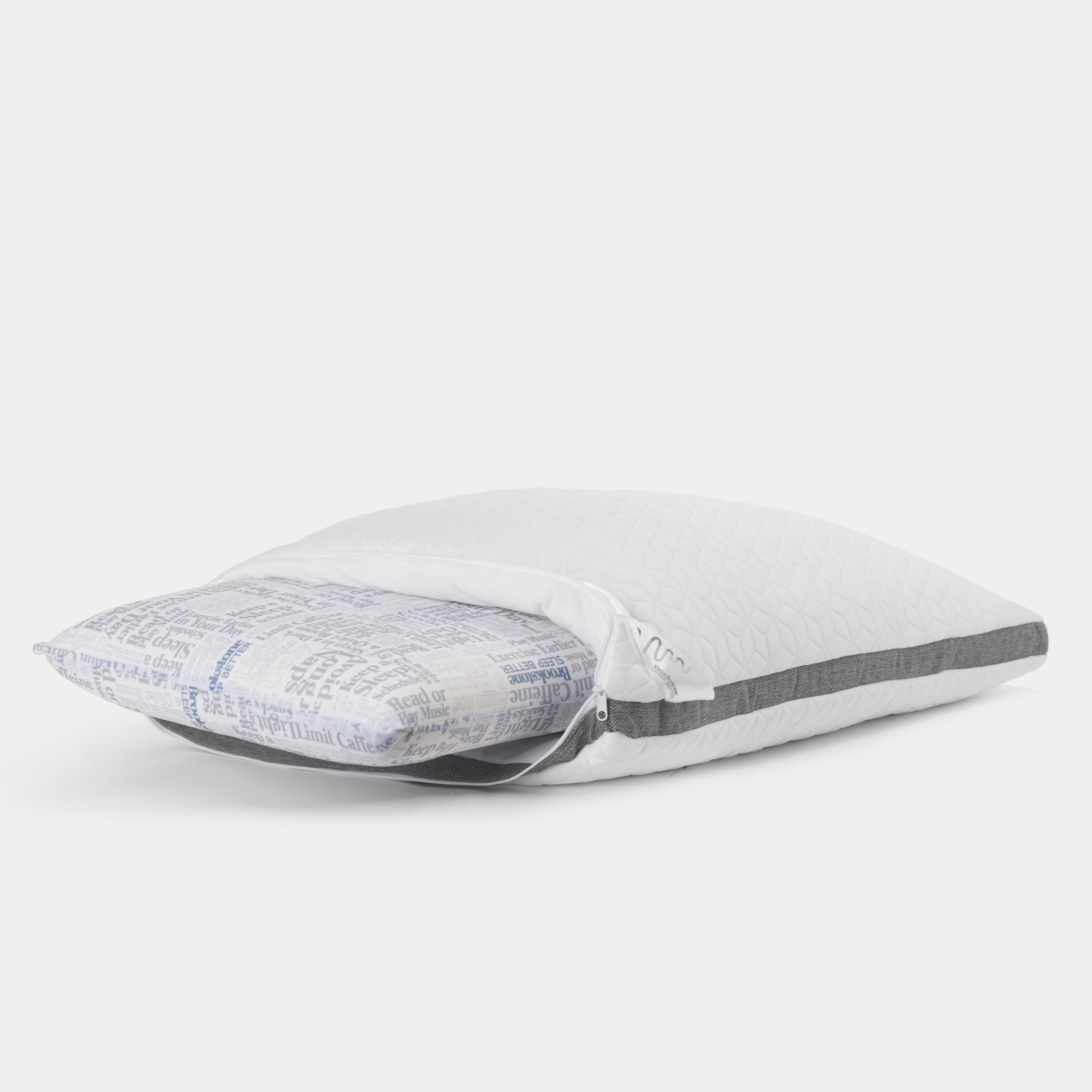 Brookstone Perfect 2in1 Comfort Pillow 20" x 26" + 1" White, Olefin