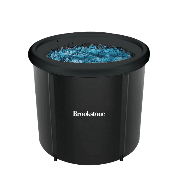 Brookstone Portable Ice Bath Cold Plunge Water Therapy Tub, Plastic Cover, Helps with Arthritis, Athletes Recovery, One Size