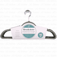 thumbnail image 1 of "Brookstone Rubberized Hanger Gray 10PK: Durable, non-slip design for organized closets.", 1 of 5