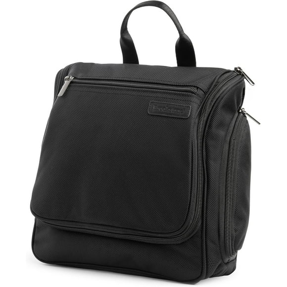 Brookstone Large Hanging Toiletry Cosmetic Organizer Bag for Travel, Black