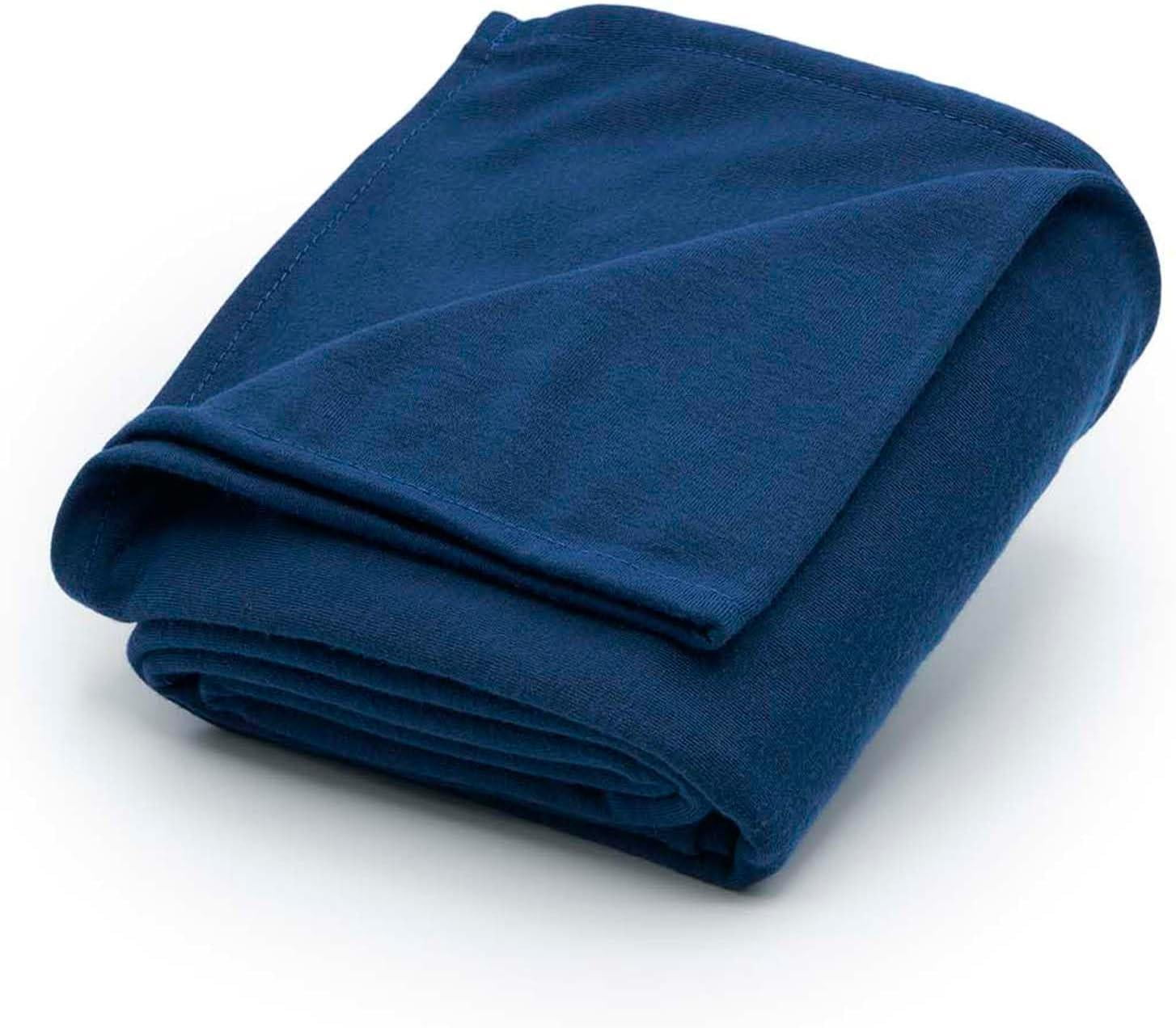 Brookstone Travel 21 Ultra Soft Jersey Knit Travel Blanket with