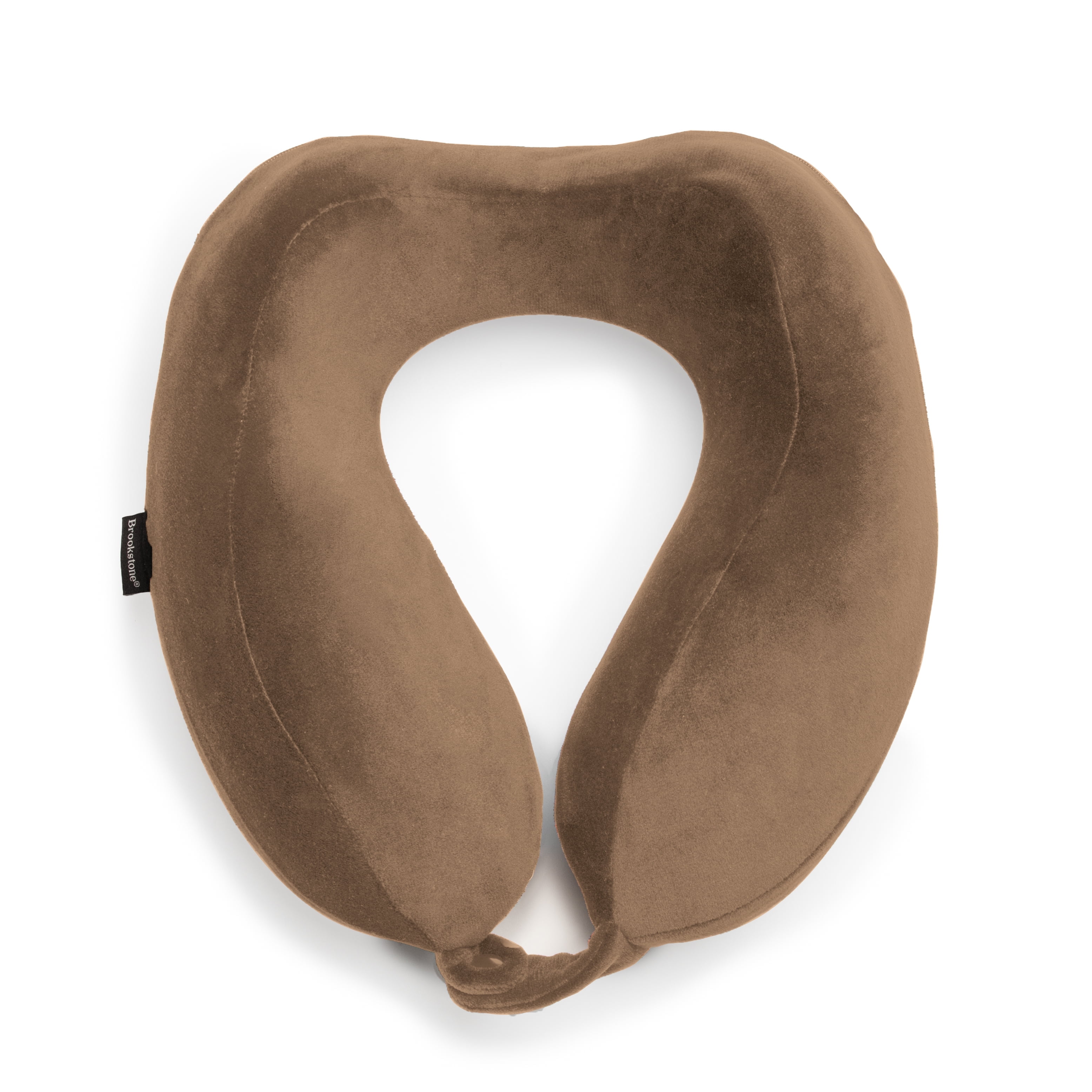 Brookstone Travel Neck Pillow  Contoured Head Memory Foam Neck Support Pillow for Travelling  (图1)