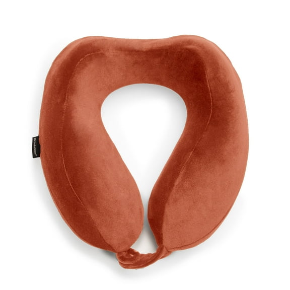 Brookstone Travel Neck Pillow - Contoured Head Memory Foam Neck Support Pillow for Travelling