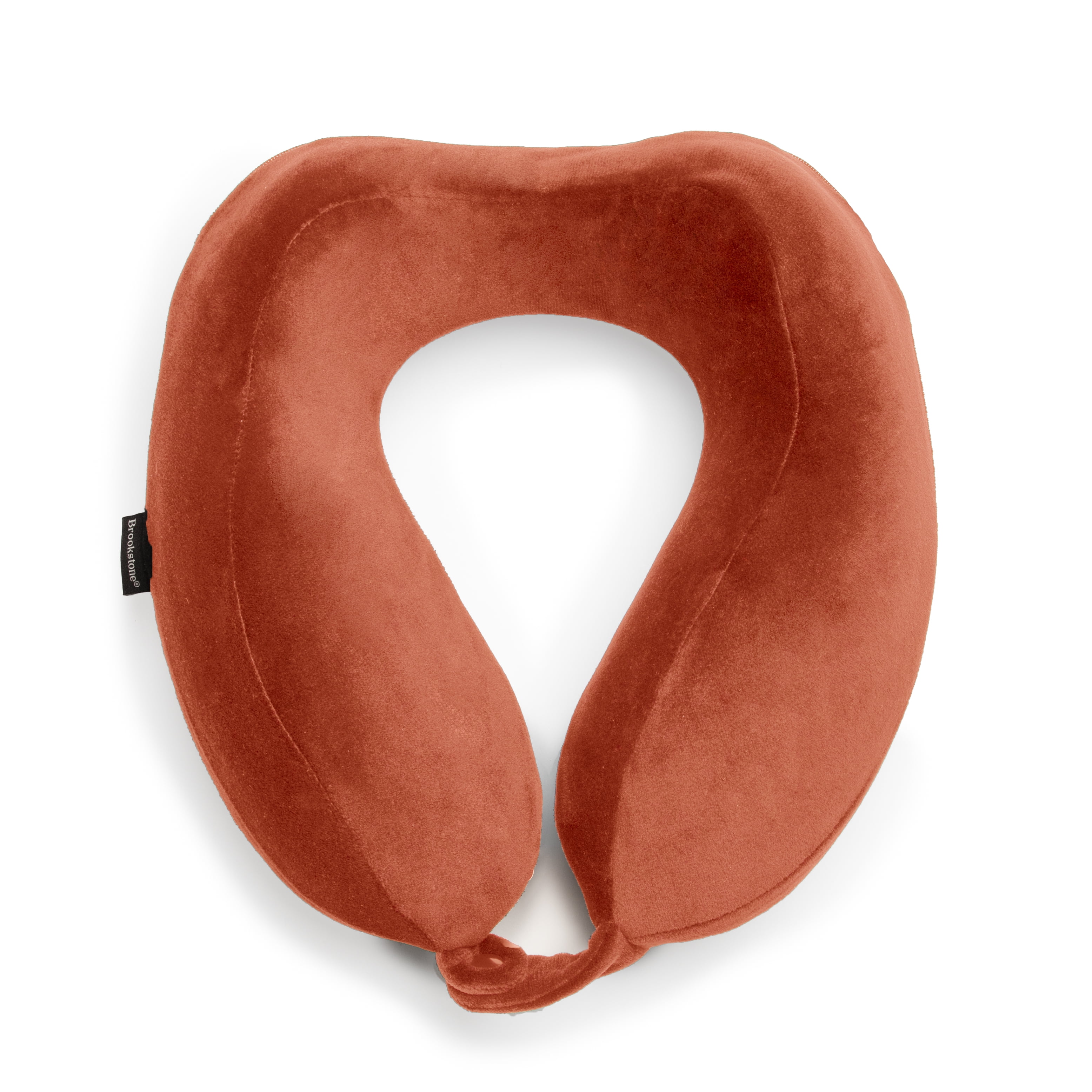 Brookstone Travel Neck Pillow  Contoured Head Memory Foam Neck Support Pillow for Travelling  (图1)