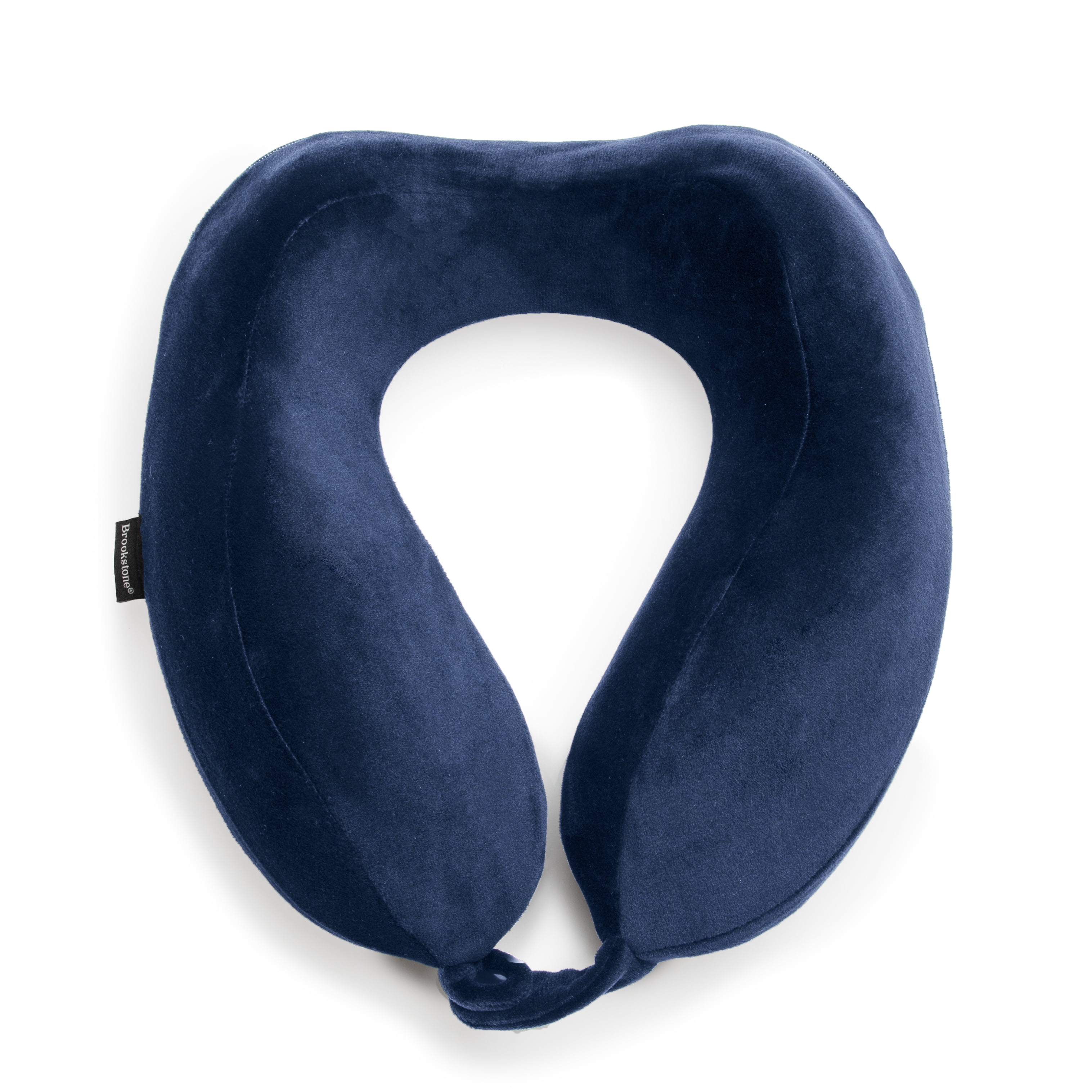 Brookstone Ergonomic Lightweight Travel Pillow with Contoured Memory Foam Head & Neck Support and Washable Cover  (图1)