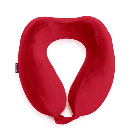 Brookstone Travel Neck Pillow - Contoured Head Memory Foam Neck Support Pillow for Travelling
