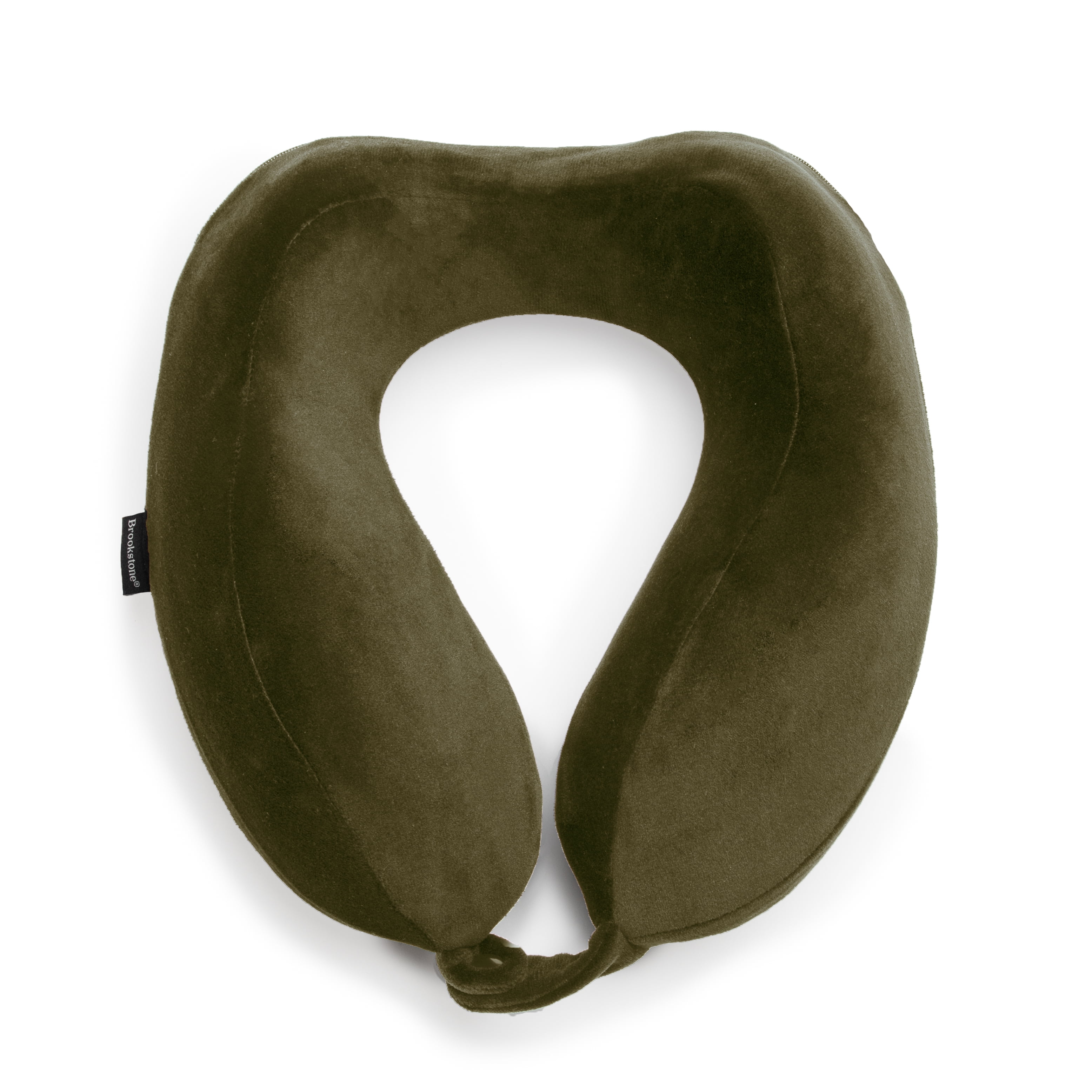 Brookstone Travel Neck Pillow  Contoured Head Memory Foam Neck Support Pillow for Travelling  (图1)
