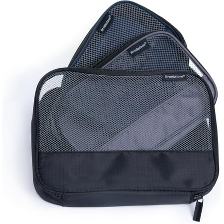 Brookstone 3-Piece, Travel Accessory Organizers, Black