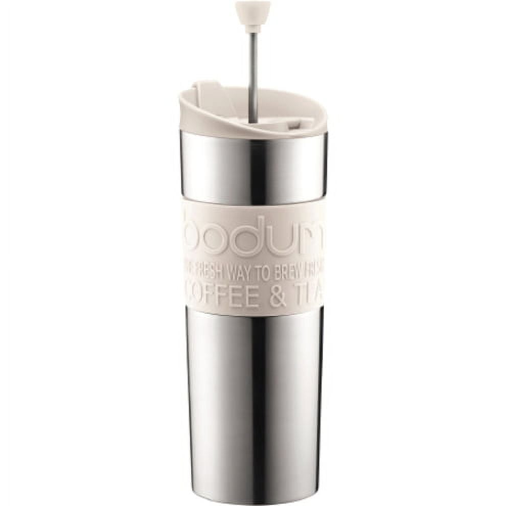 Bodum Travel Press Stainless Steel Coffee and Tea 15 Ounce Black