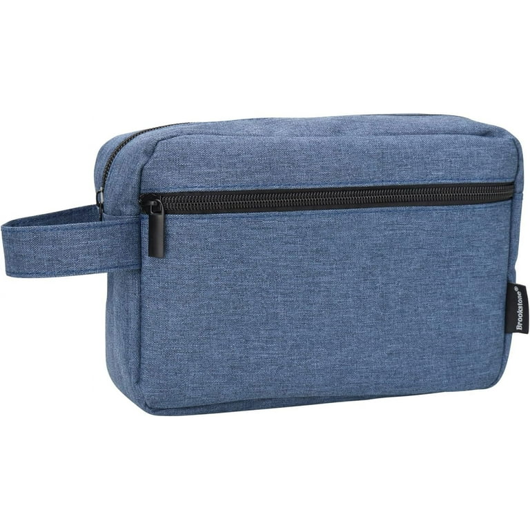 Rolling Nomad- Medium Light Blue Water Resistant Storage Pouch for Travel, Luggage, Beach, Toiletries- 10.2x7.6x0.4