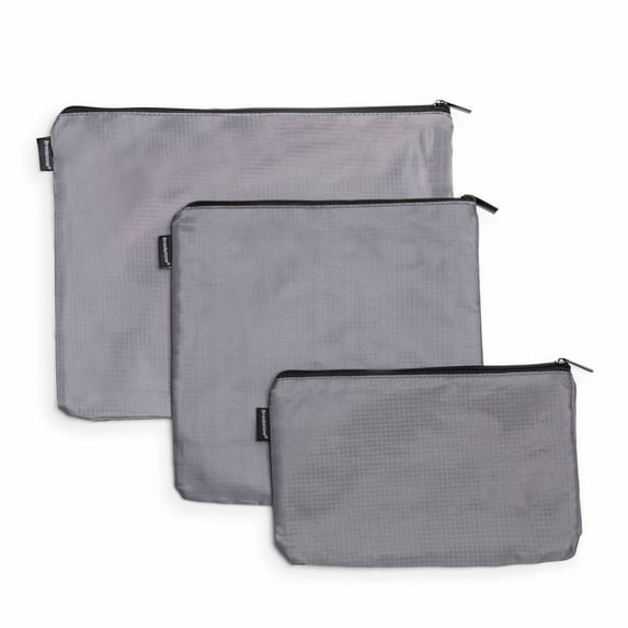 Brookstone Travel Storage Pouch - 3 Piece Expandable Travel Pouch Set for Toiletry, Makeup, Cosmetic