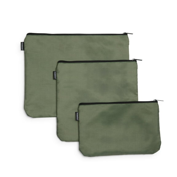 Brookstone Travel Storage Pouch - 3 Piece Expandable Travel Pouch Set for Toiletry, Makeup, Cosmetic