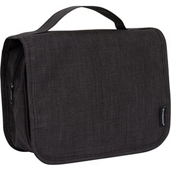Brookstone Travel Toiletries Bag with Hanging Hook - Large Multi Functional Carrying Toiletry Pouch for Vacations, Airplanes, Trains, Buses, and Cars