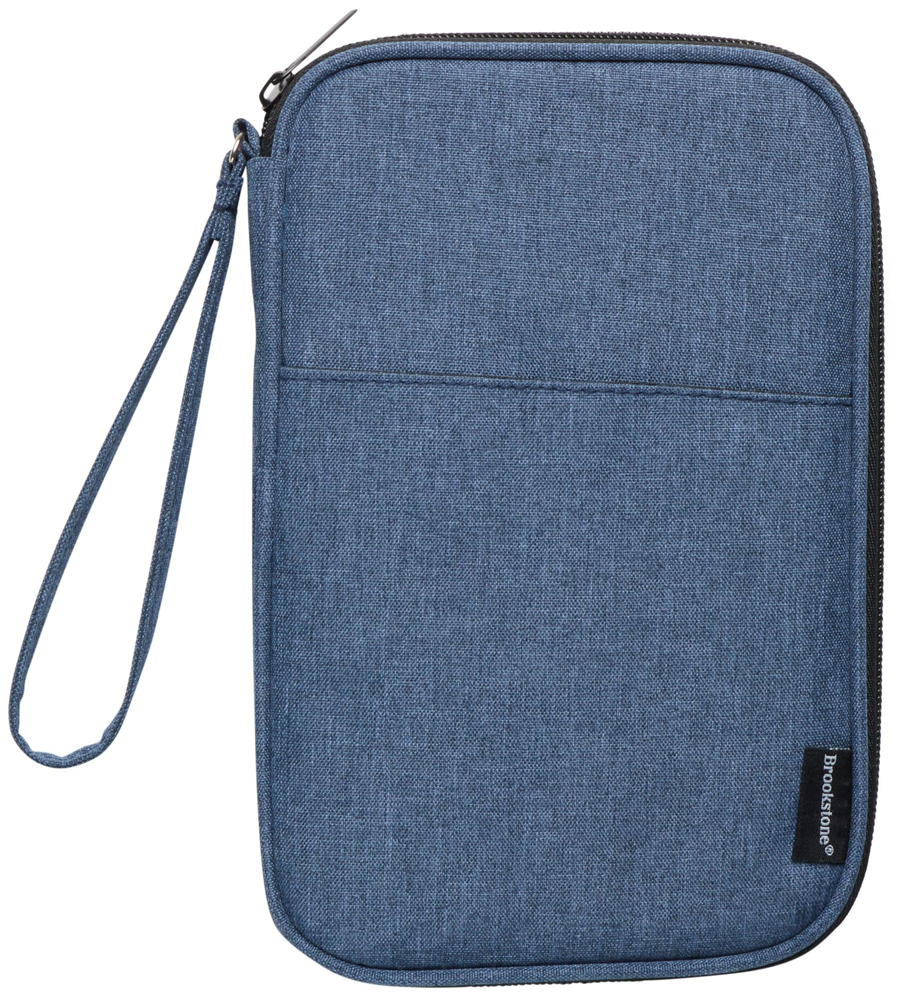 Brookstone Travel Wallet RFIDBlocking Travel Case Document Organizer