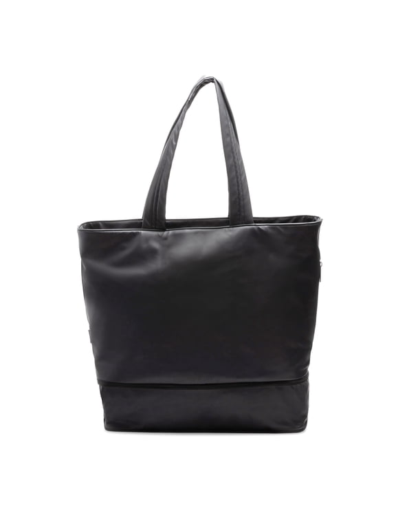 Unisex Travel Tote Bag with Luggage Sleeve and Expandable Bottom