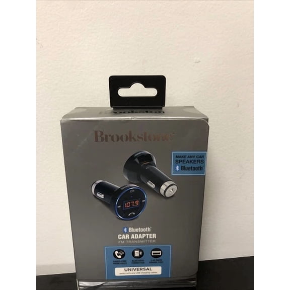 Brookstone Universal Car Adapter Bluetooth With Microphone New