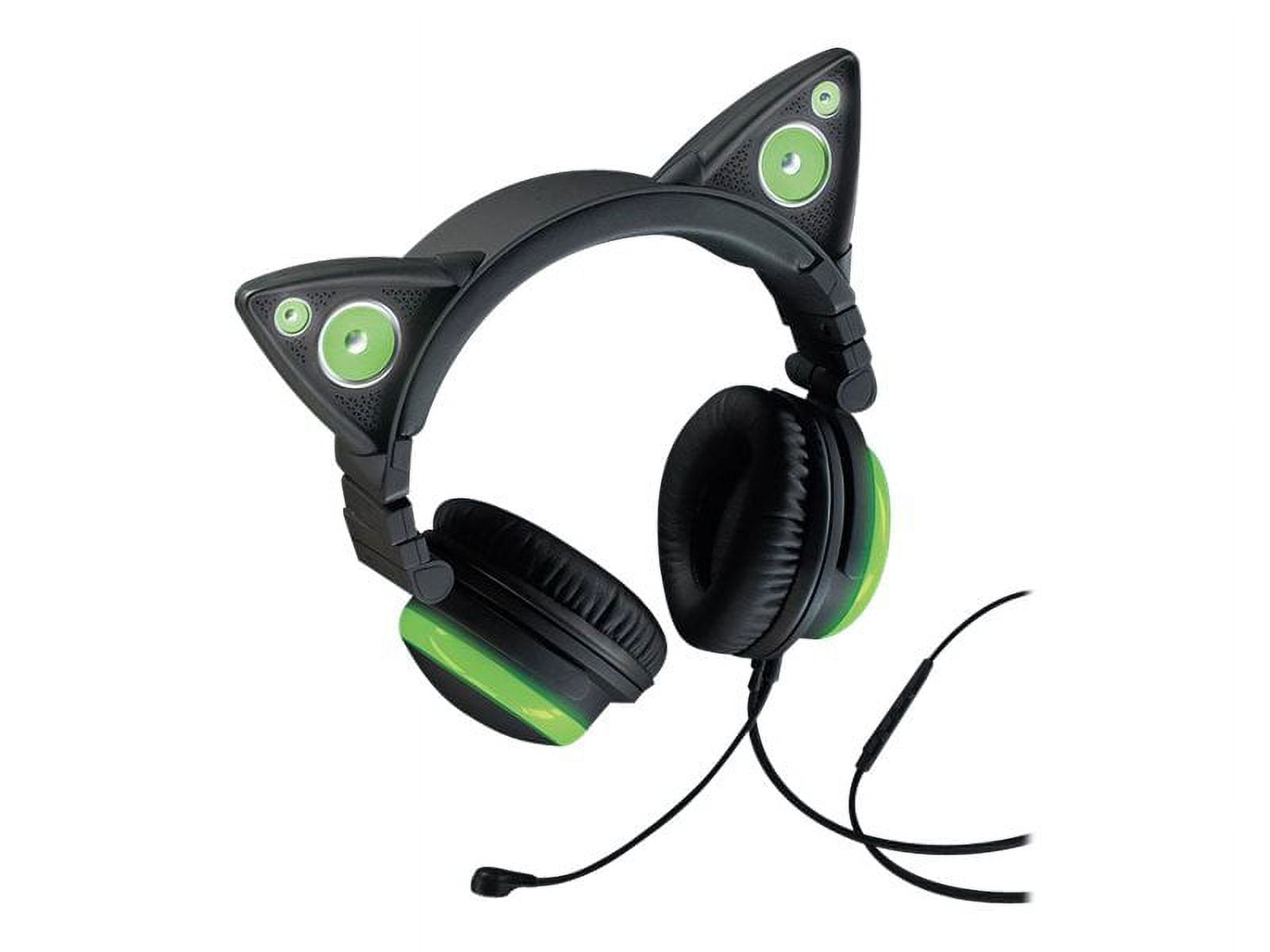 Brookstone Wired Cat Ear Headphones with mic full size wired 3.