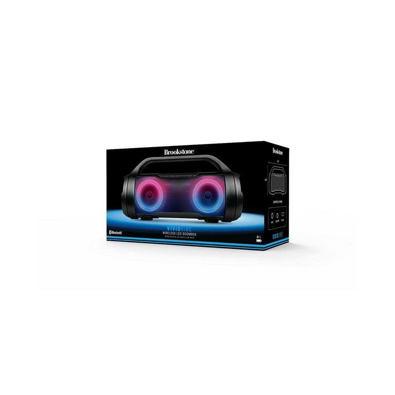 Brookstone Wireless Party Boombox Black