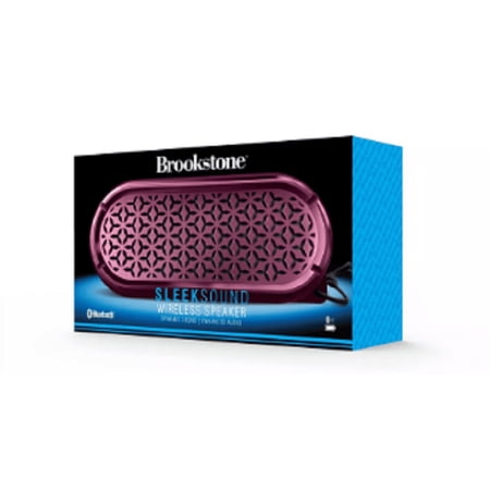 Brookstone Wireless Portable Bluetooth 5.0 Technology Pill Speaker System, Plum
