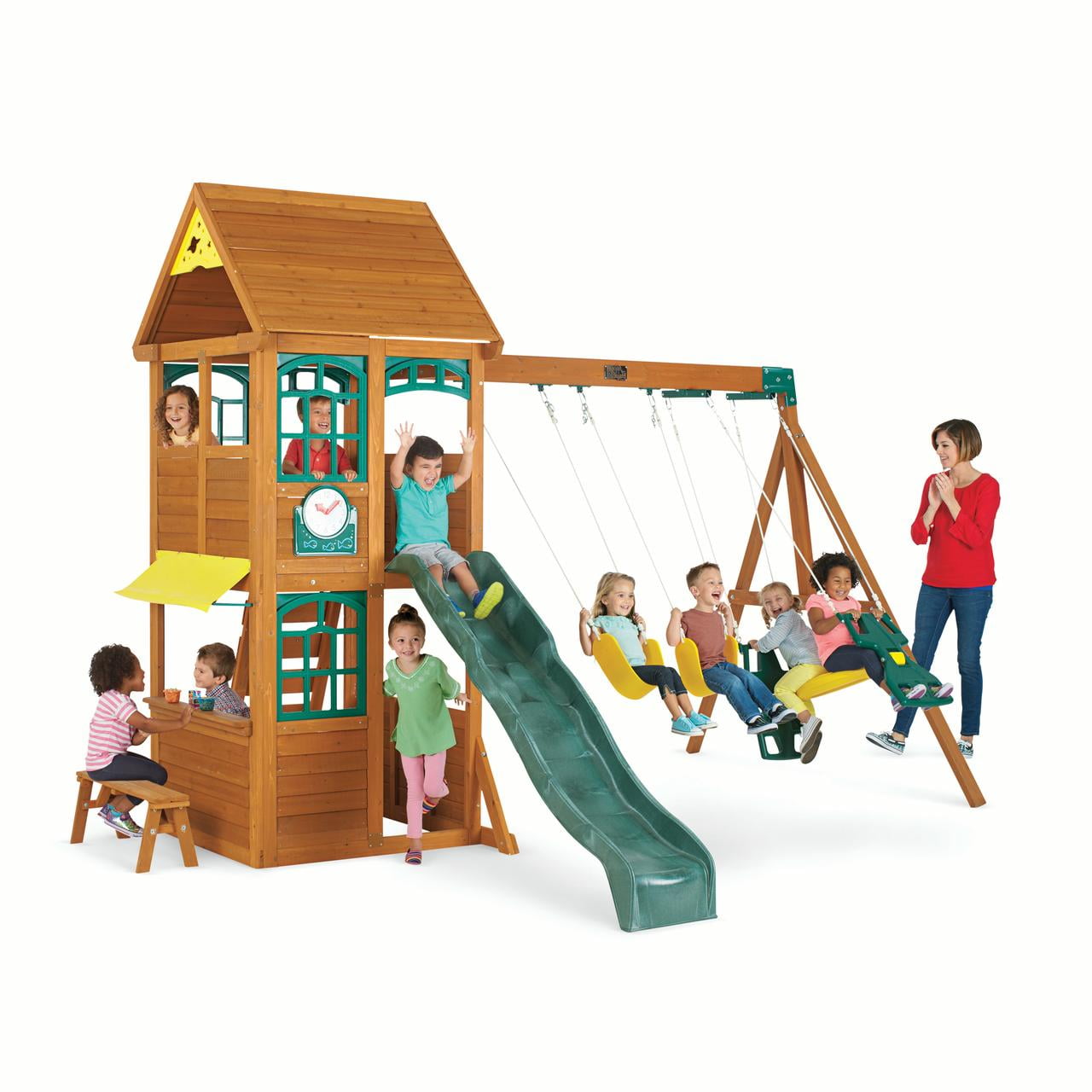 Brooksville Swing Set by KidKraft - Walmart.com