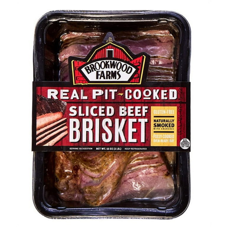 Brookwood Farms, Smoked Sliced, Beef Brisket, Packaged Meal, 16