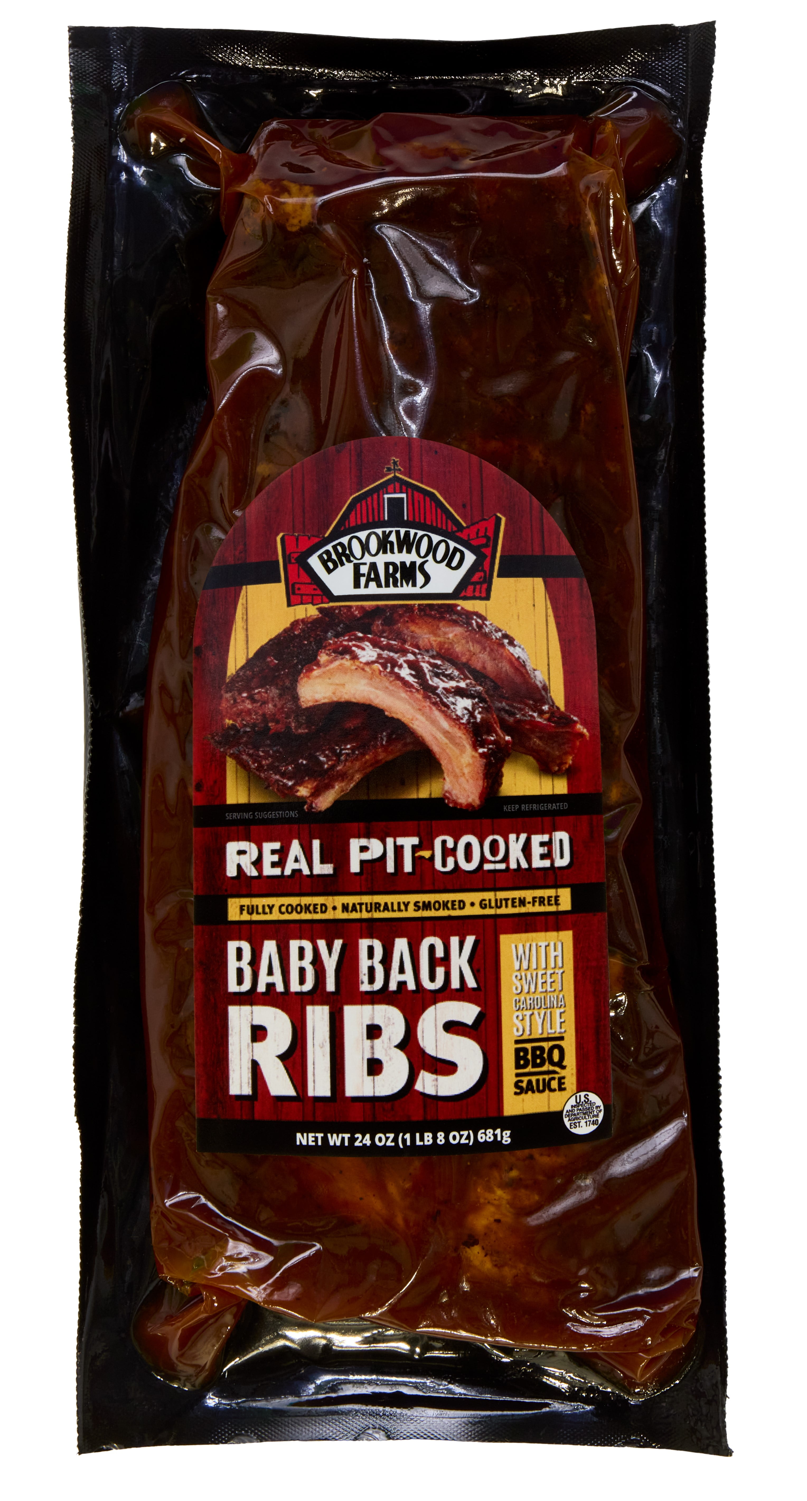 Brookwood Farms, Sweet Carolina, Pork Baby Back Ribs, 24 oz (Fresh ...