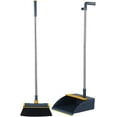 Broom And Dust Pan, Broom Rotating Head Dustpan With Teeth, Stand Up