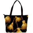thumbnail image 1 of Broom Canvas Leather Mix Handbag Twill Sponge Jeanette 30x10.5x39cm/11.8x4.1x15.4in, 1 of 5