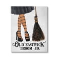 thumbnail image 1 of Broom Co. Halloween Sign Witch Striped Stockings Holiday Graphic Art Gallery-Wrapped Canvas Print Wall Art, 1 of 7