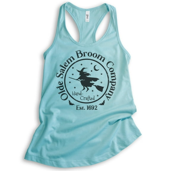 Broom Company Witch Tank Top, Ladies Racerback Tank Top, Funny Halloween Tank, Salem Tank, Witch Tank, Cancun, X-Large