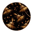 thumbnail image 1 of Broom Cool Round Microfiber Leather Coasters 6PCS - 11x11 cm/4.3x4.3 in - Set of Stylish Drink Mats for Home and Office, 1 of 6