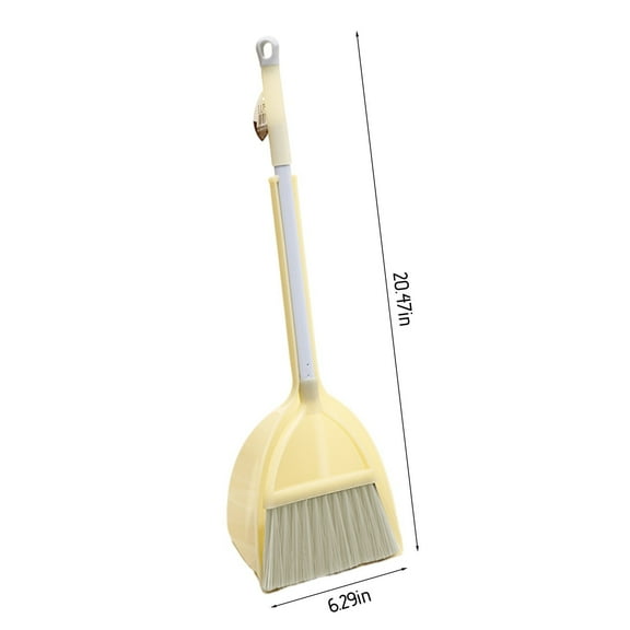 Broom Dustpan Combo Lightweight Broom Dustpan Combo - Corner Cleaning Kit with Built-In Comb & Stainless Handle Cleaning Kit