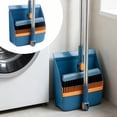 thumbnail image 1 of Broom with Dustpan Combo Set, 3 in 1 Multifunctional Broom and Dustpan with Long Handle and Concealed Cleaning Brush, Broom Dustpan Sets with Teeth, Upright Storage Broom and Dustpan Sets, 1 of 7