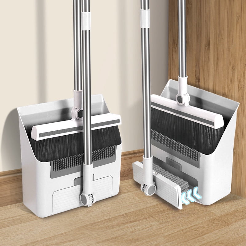 Broom Dustpan Floor Brush Set Indoor Non-stick Hair Long Handle Thickened Broom With Stand Up Dustpan Combo Set Home Clean Tools - Walmart.com