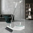 Broom and Dustpan Set 180° Rotating Broom Combo with SelfCleaning Dustpan Teeth Stand Up Dust