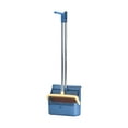 thumbnail image 1 of Broom and Dustpan Set, 54-in Adjustable Handle Brooms for Sweeping Indoor with Dustpan Teeth to Automatically Clean Hair for Home, Kitchen, Room, Office, Blue, 1 of 9