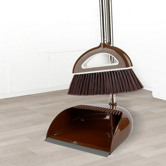 Broom and Dustpan Set For Home Dust Pan Wwith Long Handle Broom With Dustpan Combo Set For Home Kitchen Room Office Lobby Floor Use Upright Stand Up Sweeping