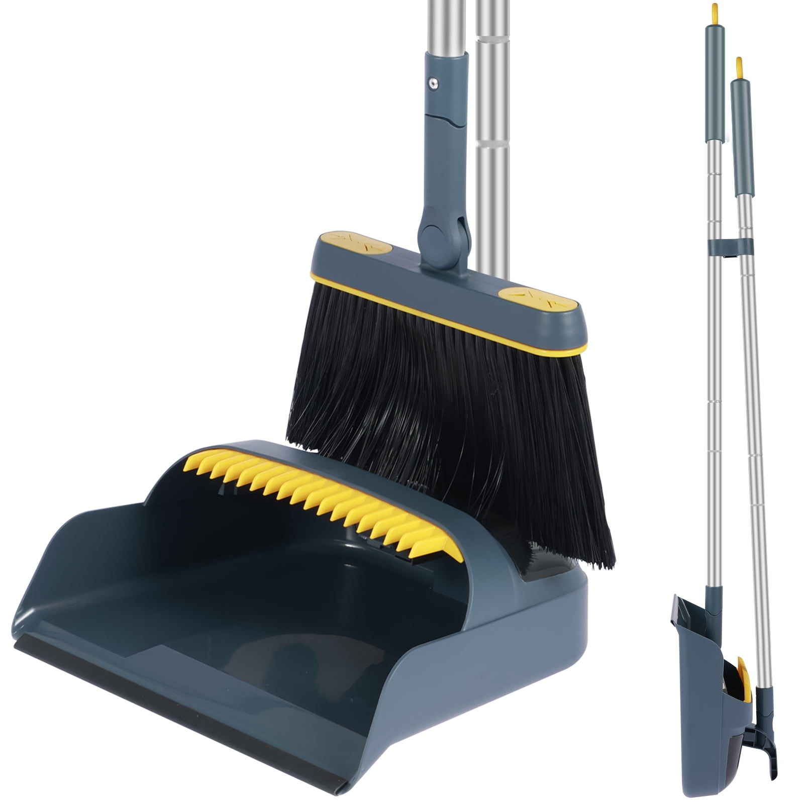 Broom and Dustpan Set with Long Handle Portable Broom Dustpan Combo