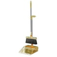 Broom and Dustpan Set,Rotatable Standing Storage Buckle Type Brooms And